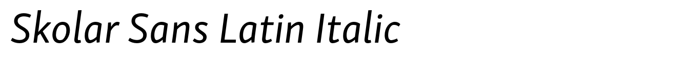 Skolar Sans Latin Italic